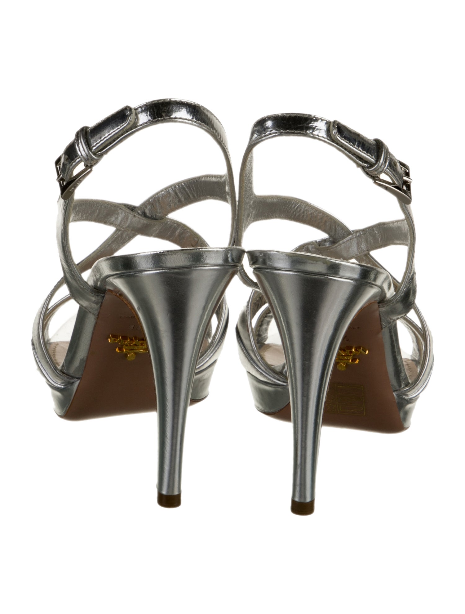 Prada Patent Leather Slingback Sandals